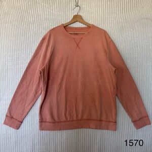 UNTUCKit Men's Size XL Orange Crew Neck Pullover Sweater 100% Cotton